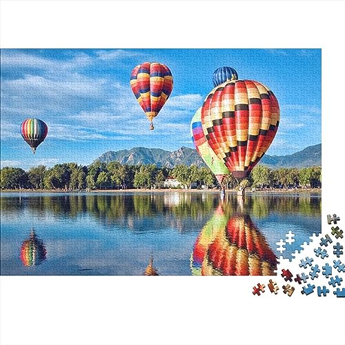 Hot Air Balloon Puzzle Erwachsenenpuzzle Farbenfrohes Reisen 1000 Teile Puzzle Für Erwachsene Ab 14 Jahren 1000pcs (75x50cm) von EKIDAZ