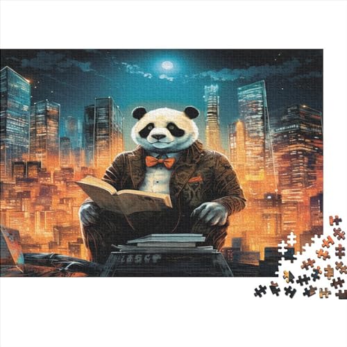 Lernender Panda 300 Teile Puzzles Für Erwachsene Teenager Stress Abbauen Familien-Puzzlespiel AI Animals Puzzle Lernspiel Spielzeug Geschenk 300pcs (40x28cm) von EKIDAZ
