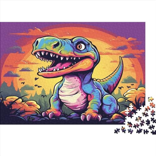 Niedlicher Drache Puzzle Erwachsenenpuzzle Farbenfrohes AI Animals 300 Teile Puzzle Für Erwachsene Ab 14 Jahren 300pcs (40x28cm) von EKIDAZ