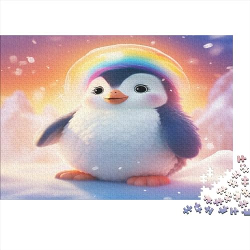 Niedlicher Pinguin 300 Teile Puzzle Lernspiel Spielzeug Puzzles Für Erwachsene Klassische AI Animals Puzzles Puzzles Erwachsene 300pcs (40x28cm) von EKIDAZ