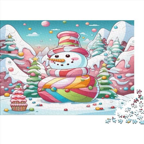 Schneemann 300 Teile Premium-Puzzles Für Erwachsene - Spaß Und Lernspiele - Perfekte AI Design Puzzle-Geschenke 300pcs (40x28cm) von EKIDAZ