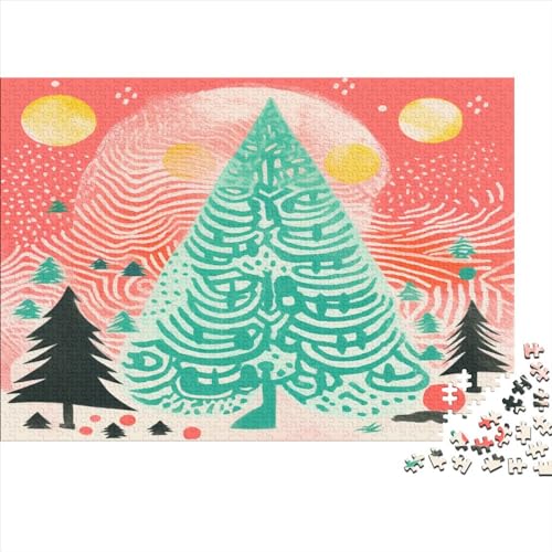 Weihnachtsmann Tree 300 Teile Jigsaw Puzzles Für Erwachsene Schwieriges Schweres AI Design Jigsaw Puzzle Für Frauen Männer Premium Präzise Interlocking Spiel Lernspiel 300pcs (40x28cm) von EKIDAZ