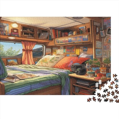 Wohnwagen 300 Teile Premium-Puzzles Für Erwachsene - Spaß Und Lernspiele - Perfekte AI Design Puzzle-Geschenke 300pcs (40x28cm) von EKIDAZ