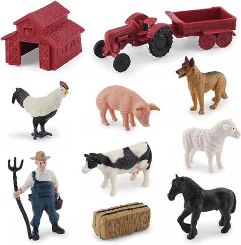EKKONG 10Pcs Bauernhof Mini Dekoration,Bauernhof Tierfiguren Spielzeug Kunststoff Bauernhof Tierfiguren,Bauernhof Tiere Spielzeug für Kinder ab 3 Jahre EKKONG 10Pcs Bauernhof Mini Dekoration,Bauernhof Tierfiguren Spielzeug Kunststoff Bauernhof Tierfiguren,Bauernhof Tiere Spielzeug für Kinder ab 3 Jahre von EKKONG
