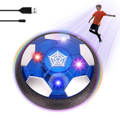 Air Power Fußball, Hover Fussball mit LED, Air Fussball Kinder Wiederaufladbar, Indoor Fussball Spiele, Schwebender Fussball Spiele Kinder, Geschenke für ab 3-12 Jahre Kinder Jungen Mädchen Air Power Fußball, Hover Fussball mit LED, Air Fussball Kinder Wiederaufladbar, Indoor Fussball Spiele, Schwebender Fussball Spiele Kinder, Geschenke für ab 3-12 Jahre Kinder Jungen Mädchen von EKKONG