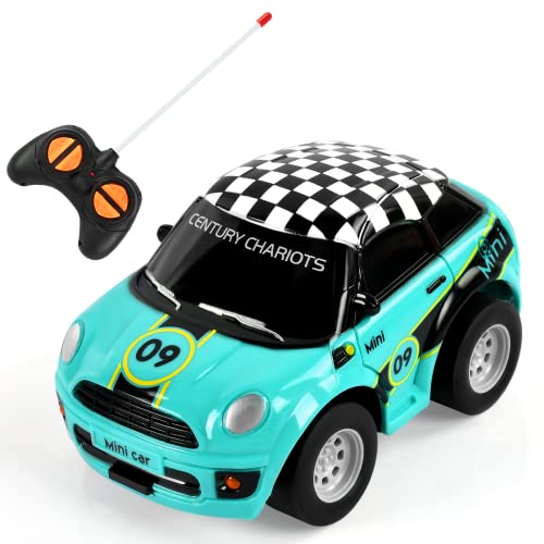 EKKONG Ferngesteuertes Auto, Mini Rc Auto Blaue Ferngesteuert Rennen Jungen Mädchen Motorikspielzeug Geburtstagsgeschenk Kinder ab 3 Jahren von EKKONG