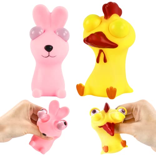 EKKONG Squeeze Spielzeug 2 Stück Lustig Squishy Squeeze-Spielzeug Pinch Toy Augen Out Stressbälle für Erwachsene und Kinder von EKKONG