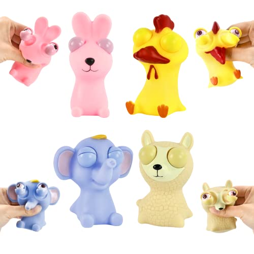 EKKONG Squeeze Spielzeug 4 Stück Lustig Squishy Squeeze-Spielzeug Pinch Toy Augen Out Stressbälle für Erwachsene und Kinder von EKKONG