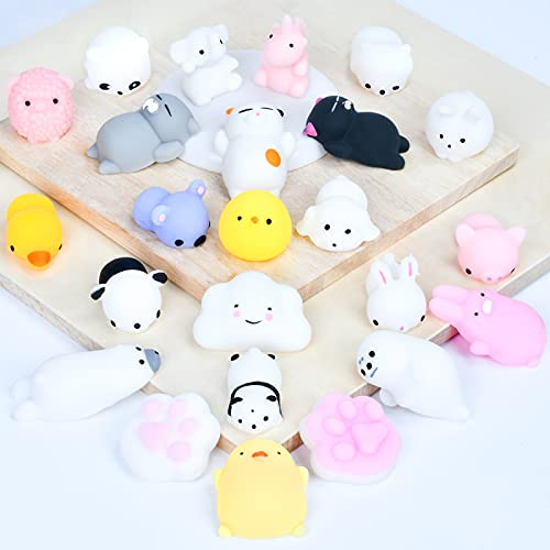 EKKONG Squishy Kawaii Set, Mochi Squishy Set, Mochi Mini Squeeze Spielzeug, Squishy Spielzeug, Anti Stress Spielzeug für Kinder Erwachsene (C3, 24) von EKKONG