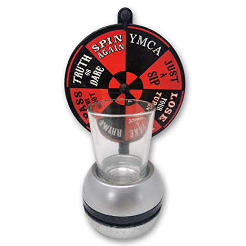 EKNA® Trinkspiel Wheel of Shots - Spinning Wheel Toy - Glücksrad-Spiel mit Schnapsglas (Schnapsrad (Wheel of Shots)) von EKNA