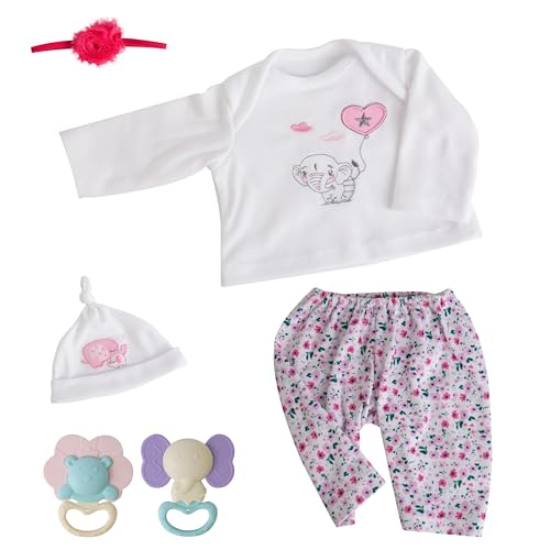 EKOKIZ Baby Reborn Baby Puppenkleidung Elefant Puppenkleidung 17 bis 22 Zoll Puppenkleidung Neugeborene Zubehör Geschenkset für Mädchen EKOKIZ Baby Reborn Baby Puppenkleidung Elefant Puppenkleidung 17 bis 22 Zoll Puppenkleidung Neugeborene Zubehör Geschenkset für Mädchen von EKOKIZ