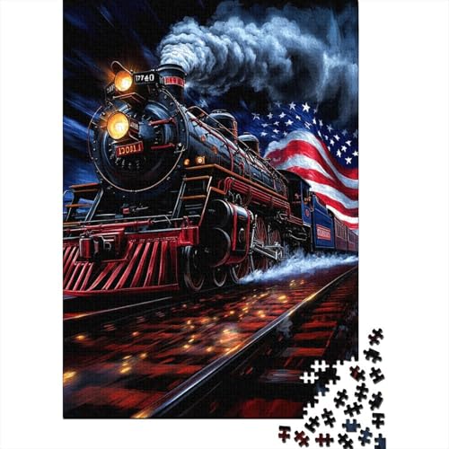 Dampflokomotive Puzzles 1000 Teile Schwer Puzzle Spielzeug Pädagogisches Spiel Impossible Herausforderung Spielzeug Für Erwachsene Und Kinder Ab 14 Jahren 1000pcs (75x50cm) von EKZLQJWPN