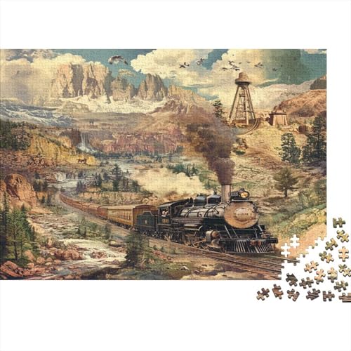 Dampfzug 1000 Teile Puzzle, Puzzles Für Erwachsene, 1000 Teile Puzzlespiel Für Jugendliche & Erwachsene Puzzlespiel Puzzel 1000pcs (75x50cm) von EKZLQJWPN