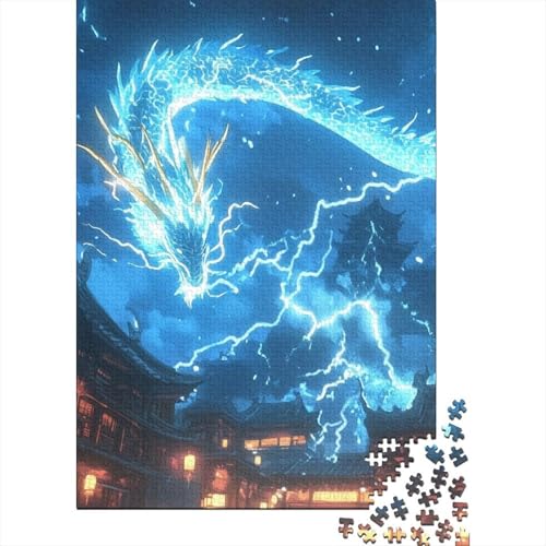 Drache Puzzle 1000-teilige Schwer Puzzle Spielzeug Lernspiel Impossible Herausforderungsspielzeug Für Erwachsene Und Kinder in Bewährter 1000pcs (75x50cm) von EKZLQJWPN