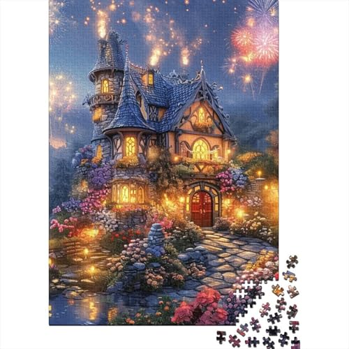 Dream Schloss Puzzle 1000 Teile Schwer Puzzle Spielzeug Pädagogisches Spiel Impossible Herausforderungsspielzeug Für Erwachsene Und Kinder Ab 14 Jahren 1000pcs (75x50cm) von EKZLQJWPN