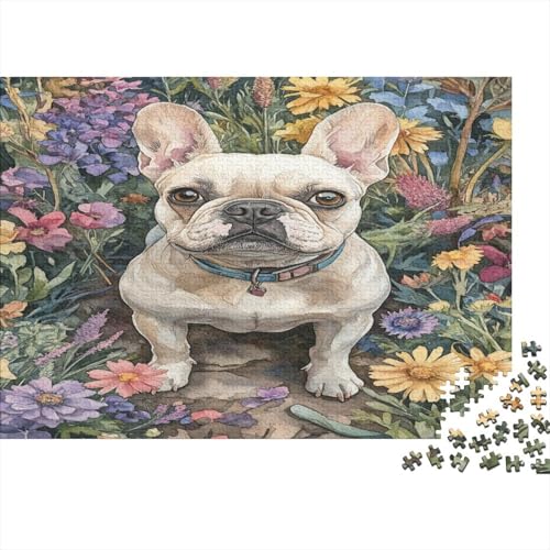 FRANZÖSISCHER BULLDONG Puzzle 1000 Teile Puzzle Für Erwachsene Und Kinder Ab 14 Jahren,Puzzlespiel Erwachsenen Puzzlespiel Puzzel 1000pcs (75x50cm) von EKZLQJWPN