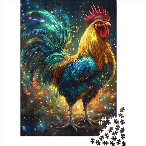 Hahn Puzzle 1000 Teile Schwer Puzzle Spielzeug Pädagogisches Spiel Impossible Herausforderungsspielzeug Für Erwachsene Und Kinder Ab 12 Jahren 1000pcs (75x50cm) von EKZLQJWPN