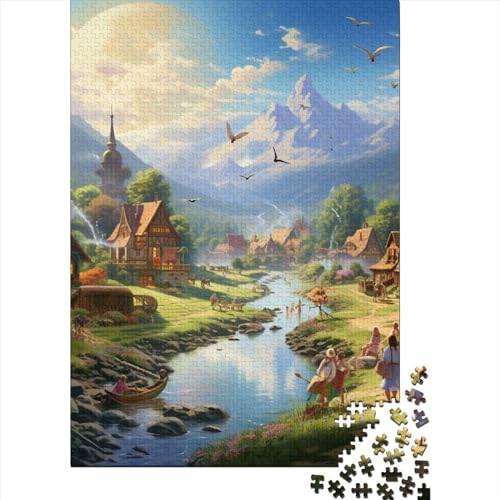 Paradies Puzzle 1000-teilige Schwer Puzzle Spielzeug Lernspiel Impossible Herausforderung Spielzeug Für Erwachsene Und Kinder Ab 12 Jahren 1000pcs (75x50cm) von EKZLQJWPN