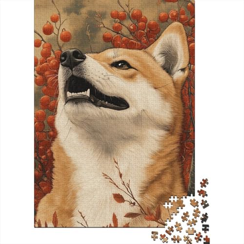 Shiba Inu Puzzles 1000 Teile Schwer Puzzle Spielzeug Pädagogisches Spiel Impossible Herausforderungsspielzeug Für Erwachsene Und Kinder in Bewährter 1000pcs (75x50cm) von EKZLQJWPN