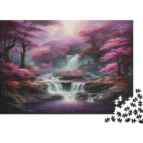 Wasserfalls 1000 Stück Puzzles Für Erwachsene Teenager Stress Abbauen Familien-Puzzlespiel Mit Poster in 1000-teiliges Puzzle Kinder Lernspiel Spielzeug Geschenk Puzzel 1000pcs (75x50cm) von EKZLQJWPN
