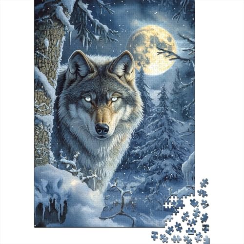 Wolf Puzzles 1000 Teile Schwer Puzzle Spielzeug Pädagogisches Spiel Impossible Herausforderung Spielzeug Für Erwachsene Und Kinder Ab 12 Jahren 1000pcs (75x50cm) von EKZLQJWPN