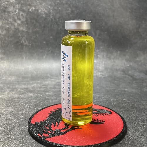 DNA-Phiole aus Jurassic – Darstellung einer braunen Dinosaurier-DNA, Verwendung für Fan Art, Cosplay, Kollektion, Maße: 85 mm x 25 mm (Stegosaurus – Typ A) von ELACE