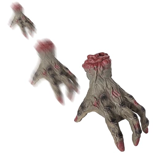 ELAMAS Halloween Animatronics Krabbelnde Zombie-Handdekorationen – Sound aktiviert mit gruseligem Klang, gruselige Bewegung, Spukhaus, Urlaub, abgetrennte Handdekoration, Horror-Requisite für drinnen ELAMAS Halloween Animatronics Krabbelnde Zombie-Handdekorationen – Sound aktiviert mit gruseligem Klang, gruselige Bewegung, Spukhaus, Urlaub, abgetrennte Handdekoration, Horror-Requisite für drinnen von ELAMAS