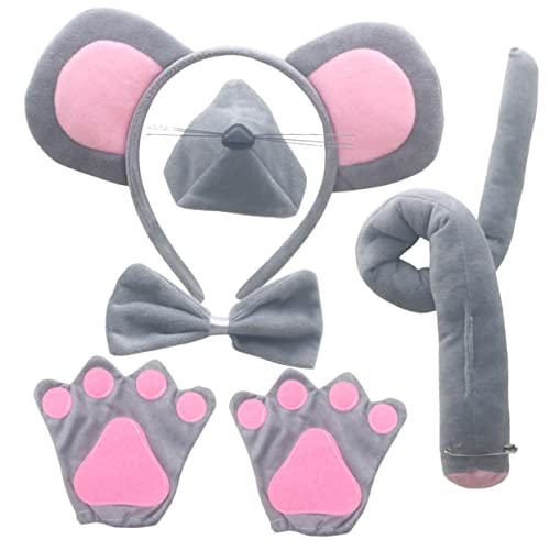 ELAYARD Flauschiges Mausohren-stirnband Für Jungen Und Mädchen Nasen-accessoire -set Für Mauskostüm Stilvolles Ankleiden ELAYARD Flauschiges Mausohren-stirnband Für Jungen Und Mädchen Nasen-accessoire -set Für Mauskostüm Stilvolles Ankleiden von ELAYARD