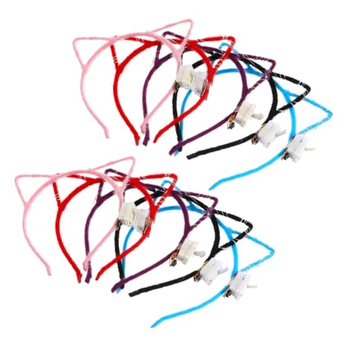 ELAYARD 10 Stück Teiliges LED Katzenohren Haarreif mit Leuchtenden LED Lichtern Verstellbar Bunte Farben Komfortabler Kopfschmuck für Mädchen und Frauen Geeignet für Party Karneval ELAYARD 10 Stück Teiliges LED Katzenohren Haarreif mit Leuchtenden LED Lichtern Verstellbar Bunte Farben Komfortabler Kopfschmuck für Mädchen und Frauen Geeignet für Party Karneval von ELAYARD
