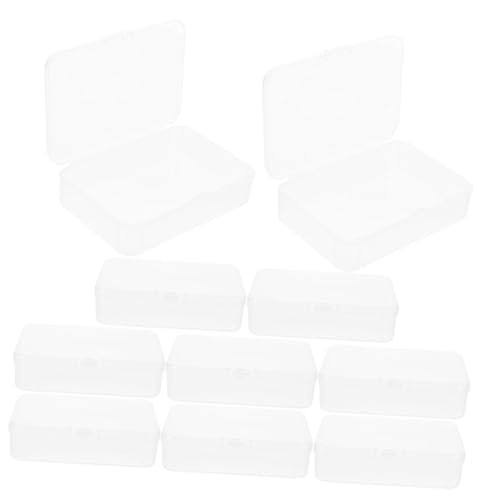 ELAYARD 10 Stück Teiliges Transparentes Plastik Aufbewahrungsbox für Spielkarten Robust und Bruchsicher Großer Kapazität Kartenhalter für Kartenspiele und Sammler Klar Einsehbar zur von ELAYARD