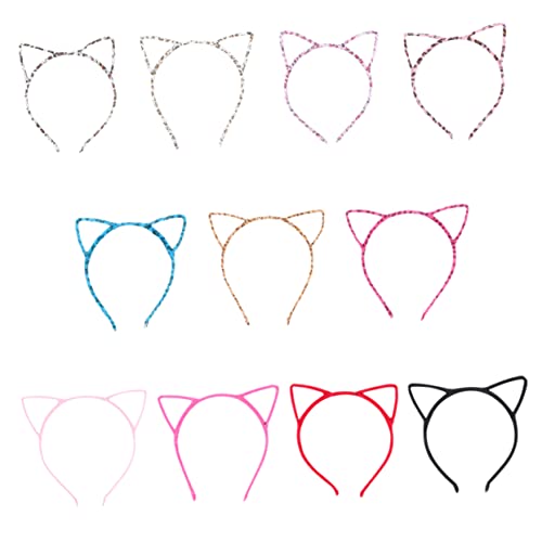 ELAYARD 12 Stück Teiliges Katzenohren Haarreifen für Buntes Cosplay Haarband für Halloween Kostümpartys und Karneval Leicht und Langlebig ELAYARD 12 Stück Teiliges Katzenohren Haarreifen für Buntes Cosplay Haarband für Halloween Kostümpartys und Karneval Leicht und Langlebig von ELAYARD