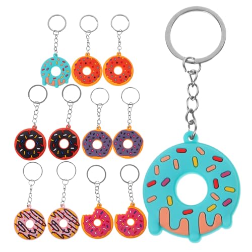 ELAYARD 12 Stück Teiliges Lustiger Donut schlüsselanhänger aus Weichem PVC Modisches Donut design als Anhänger für Rucksack Tasche Geschenk und Weihnachtsdeko ELAYARD 12 Stück Teiliges Lustiger Donut schlüsselanhänger aus Weichem PVC Modisches Donut design als Anhänger für Rucksack Tasche Geschenk und Weihnachtsdeko von ELAYARD