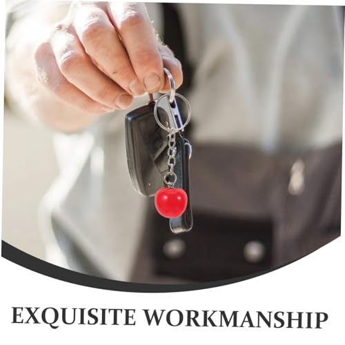 ELAYARD 16 Stück kreativer Schlüsselanhänger Lebensmittel-Schlüsselanhänger-Ornament Tasche Charme für Handtaschen Harzmetall rot von ELAYARD