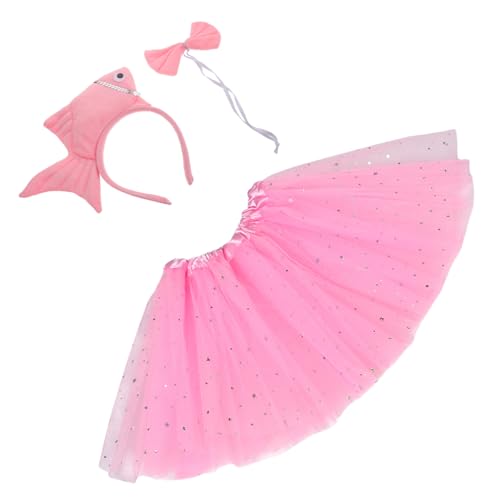 ELAYARD 1Satz Plüsch Fischkostüm Set mit Haarband und Rock Süßes Ocean Animal Outfit für Halloween Karneval und Design für Kleine und Partys ELAYARD 1Satz Plüsch Fischkostüm Set mit Haarband und Rock Süßes Ocean Animal Outfit für Halloween Karneval und Design für Kleine und Partys von ELAYARD