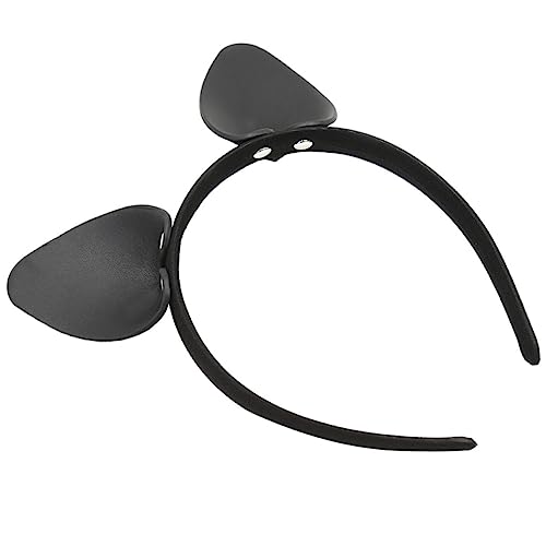 ELAYARD 1Stück Schwarzes Leder Stirnband für Modisches Haarschmuck Accessoire für Partys Cosplay und Fotoshootings für Besondere Anlässe und Familienfeiern von ELAYARD