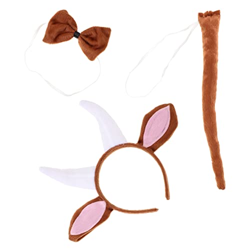 ELAYARD 1satz Tierkostüm Set Mit Haarreif Hörnern Und Fliege Lustiger Kopfschmuck Für Tieraufführungen Karneval Und Partys Geeignet Für Erwachsene ELAYARD 1satz Tierkostüm Set Mit Haarreif Hörnern Und Fliege Lustiger Kopfschmuck Für Tieraufführungen Karneval Und Partys Geeignet Für Erwachsene von ELAYARD
