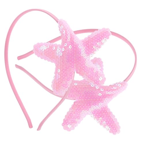 ELAYARD 2 Stck Stirnband mit Pailletten Seestern Teiliges Leichtes Haarschmuck für Mädchen Dekoratives Headband für Strandparty Geburtstag Bühnenauftritt Charmantes von ELAYARD