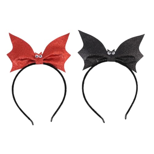 ELAYARD 2 Stück Fledermaus Haarreif Teilig Halloween Haaraccessoire mit Glitzereffekt Langlebig Komfortabel für Karneval Party Cosplay Damen Mädchen ELAYARD 2 Stück Fledermaus Haarreif Teilig Halloween Haaraccessoire mit Glitzereffekt Langlebig Komfortabel für Karneval Party Cosplay Damen Mädchen von ELAYARD