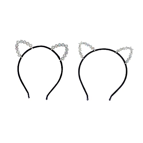 ELAYARD 2 Stück Katzenohren Haarreif Handgefertigte Glitzernde Tierohren für Damen für Kostümpartys Cosplay Fasching und Besondere Anlässe ELAYARD 2 Stück Katzenohren Haarreif Handgefertigte Glitzernde Tierohren für Damen für Kostümpartys Cosplay Fasching und Besondere Anlässe von ELAYARD