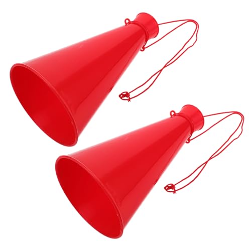 ELAYARD 2 Stück Megaphone Rot Leichte Sport Megafon Lärmerzeuger Plastik Jubel Horn für Sportveranstaltungen Party Zubehör Fans Zubehör ELAYARD 2 Stück Megaphone Rot Leichte Sport Megafon Lärmerzeuger Plastik Jubel Horn für Sportveranstaltungen Party Zubehör Fans Zubehör von ELAYARD