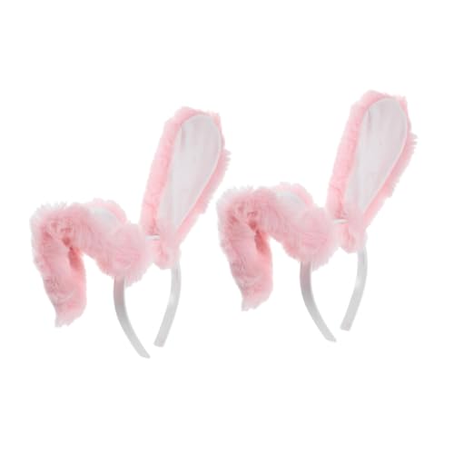 ELAYARD 2 Stück Plüsch Hasenohren Haarreif Kopfband Weich Flauschig Leicht Für Cosplay Karneval Kostüm Zubehör Rosa ELAYARD 2 Stück Plüsch Hasenohren Haarreif Kopfband Weich Flauschig Leicht Für Cosplay Karneval Kostüm Zubehör Rosa von ELAYARD