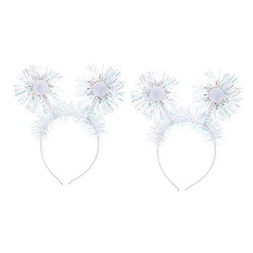 ELAYARD 2 Stück Teiliges Stirnband mit Schneeflocken für Festliche Weihnachten für Partys und Kostüme Haaraccessoire für Unvergessliche Erlebnisse von ELAYARD