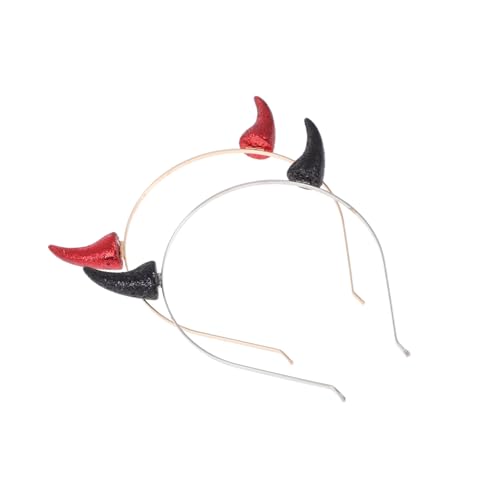 ELAYARD 2 Stück Teufelshorn Haarreif Halloween Kostüm Damen Party Zubehör Schwarz Rot Cosplay Stirnband für Karneval und Fasching ELAYARD 2 Stück Teufelshorn Haarreif Halloween Kostüm Damen Party Zubehör Schwarz Rot Cosplay Stirnband für Karneval und Fasching von ELAYARD