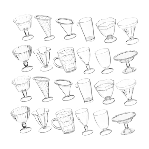 ELAYARD 24 Stück Teiliges Mini Eisbecher Vielseitige Miniatur Becher aus Robustem Kunststoff als Puppenhaus Dekoration DIY für Langlebig und Detailreich Gestaltet ELAYARD 24 Stück Teiliges Mini Eisbecher Vielseitige Miniatur Becher aus Robustem Kunststoff als Puppenhaus Dekoration DIY für Langlebig und Detailreich Gestaltet von ELAYARD