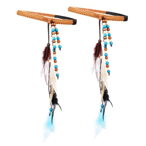 ELAYARD 2Stücke Geflochtene Haarbänder mit Federn Modisches Stirnband für Vielseitig und Langlebig für Besondere Anlässe und Tägliche Outfits Farbige Federn Zufälliger ELAYARD 2Stücke Geflochtene Haarbänder mit Federn Modisches Stirnband für Vielseitig und Langlebig für Besondere Anlässe und Tägliche Outfits Farbige Federn Zufälliger von ELAYARD