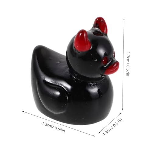 ELAYARD 30 Stück Teiliges Mini Resin Enten Langlebige Kleine Tierfiguren für DIY Mooslandschaft Teichterrarium Kreative Mikro Garten Dekoration mit Originellen Teufelsenten zum Verstecken von ELAYARD