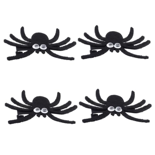 ELAYARD 4 Stück Teiliges Halloween Spinnen Haarclip für Schwarzer Spinnen Haarschmuck Leicht und Bequem für Halloween Kostüm Party und Foto Requisiten ELAYARD 4 Stück Teiliges Halloween Spinnen Haarclip für Schwarzer Spinnen Haarschmuck Leicht und Bequem für Halloween Kostüm Party und Foto Requisiten von ELAYARD