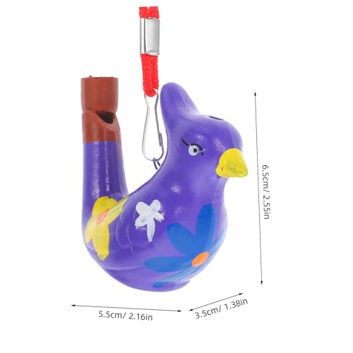 ELAYARD 4 Stück Teiliges Keramik Vogel Bunte Tierform Tragbare Musikalische Partyspielzeuge Sichere und Robuste Materialqualität für Sammler von ELAYARD