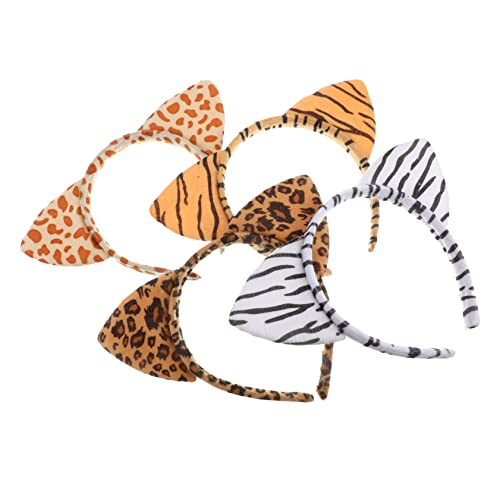 ELAYARD 4 Stück Katzenohren Haarreifen für Cosplay Leopard Design Ebene Kopfschmuck für Erwachsene und Kinder Party Dekoration Leicht und Tragbar ELAYARD 4 Stück Katzenohren Haarreifen für Cosplay Leopard Design Ebene Kopfschmuck für Erwachsene und Kinder Party Dekoration Leicht und Tragbar von ELAYARD