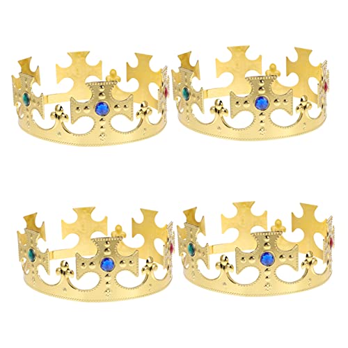 ELAYARD 4Stücke Kostümkrone für Jungen und Goldene und Prinzessinnen Haarreif Kostümzubehör für Themenpartys Geburtstagsfeiern Karneval und Cosplay ELAYARD 4Stücke Kostümkrone für Jungen und Goldene und Prinzessinnen Haarreif Kostümzubehör für Themenpartys Geburtstagsfeiern Karneval und Cosplay von ELAYARD